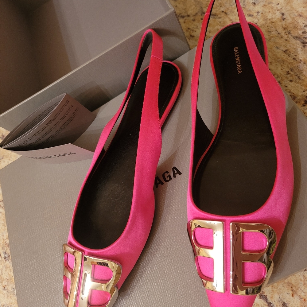 Balenciaga Satin Flats